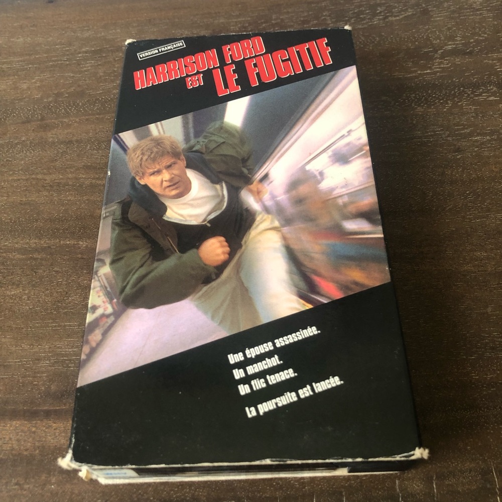 The Fugitive Movie VHS Cassette in French